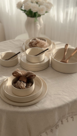 Granit Beige Teller-Set 25-teilig