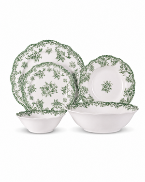 Vintage Green Teller - Set 25-Teilig