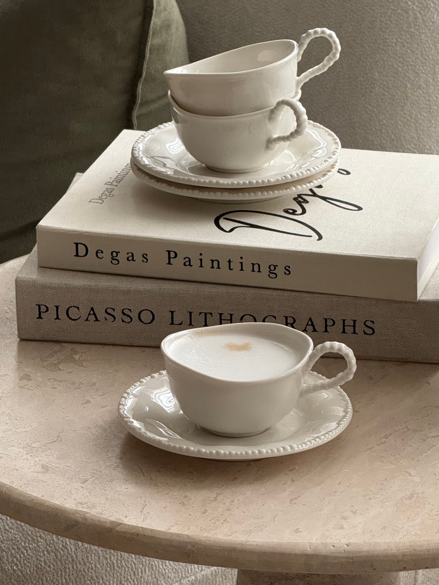 Pearl White Kaffeetassen Set – Eka Store