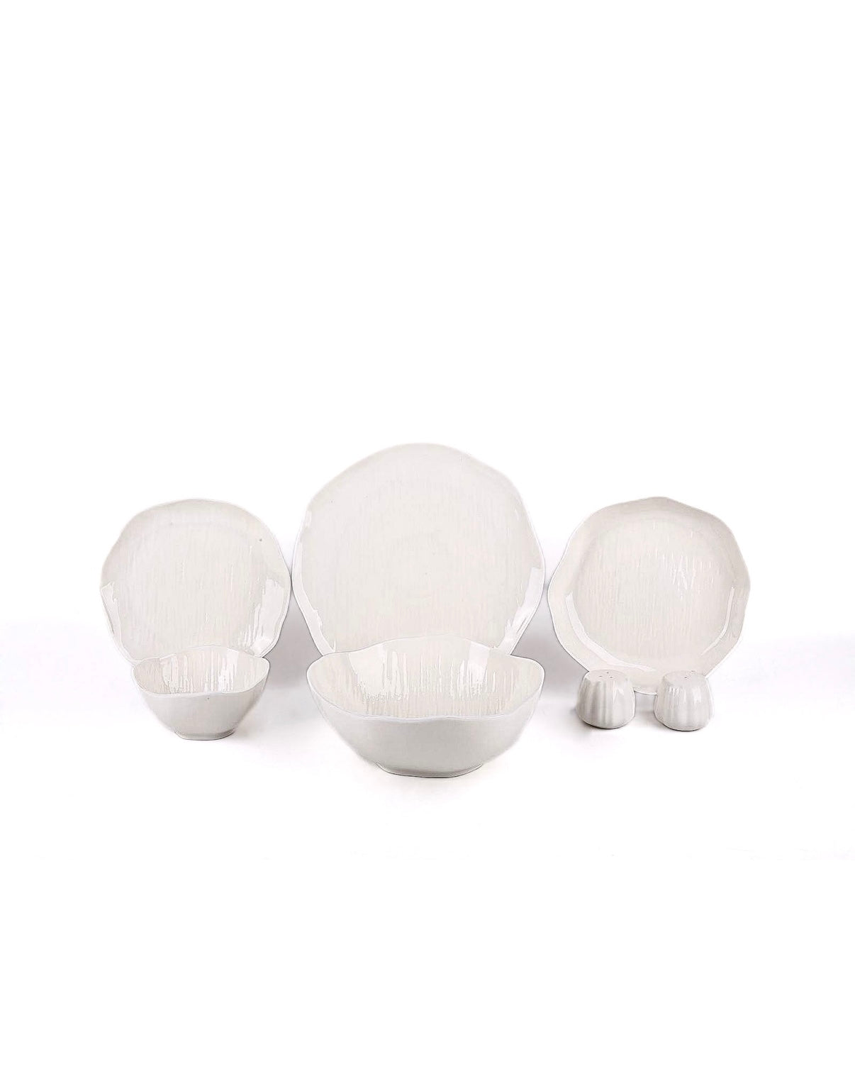 Cermico White Geschirr Set 27-teilig