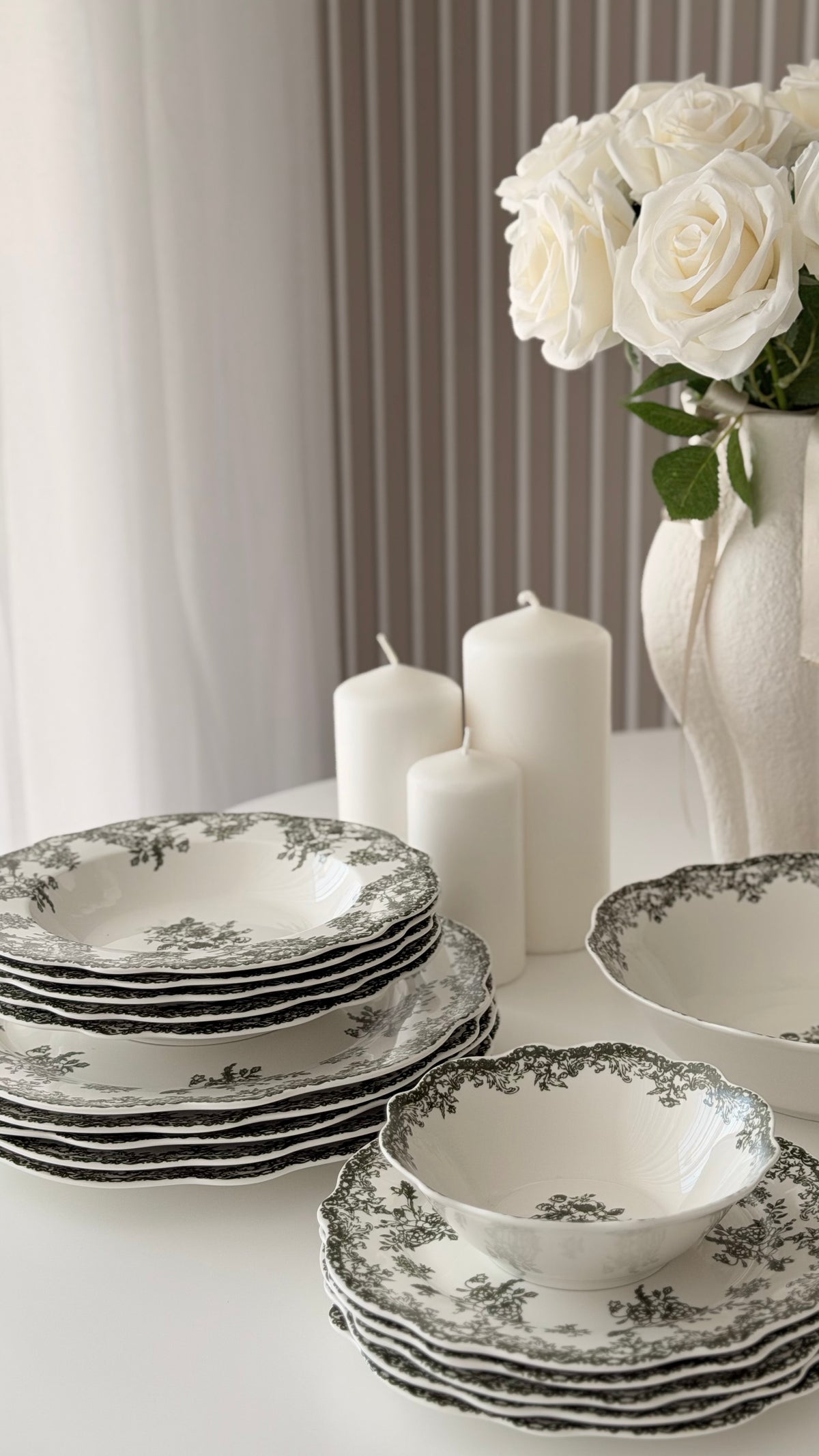 Vintage Green Teller - Set 25-Teilig