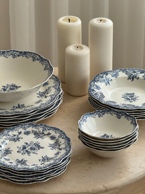 Vintage Blue Teller - Set 25-Teilig