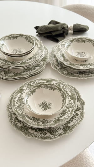Vintage Green Teller - Set 25-Teilig