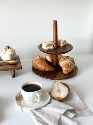 Akazienholz Etagere 25×27cm