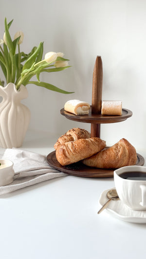 Akazienholz Etagere 25×27cm