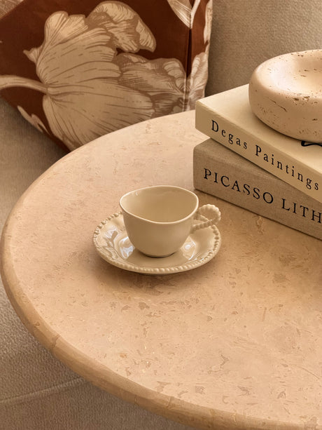 Pearl Beige Mokkatassen Set