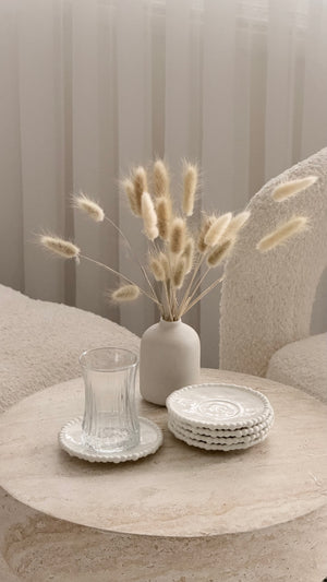 Pearly White Tee Untersetzer 6er Set