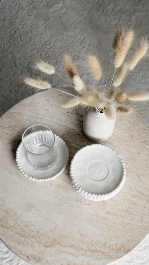 Pearly White Tee Untersetzer 6er Set