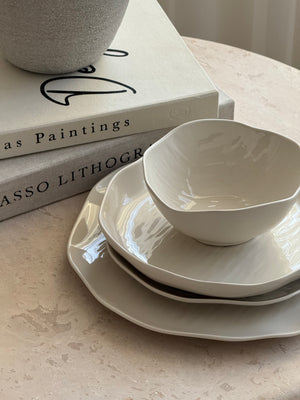 Cermico Beige Geschirr Set 27-teilig