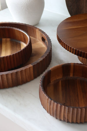 Akazienholz Stripe Bowl