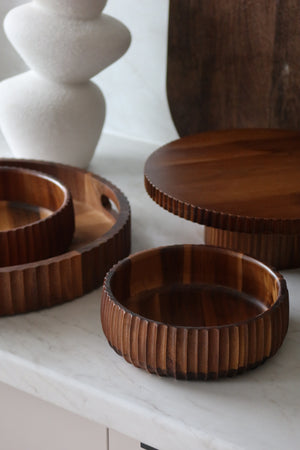 Akazienholz Stripe Bowl