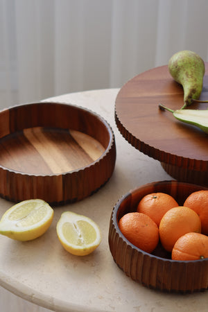 Akazienholz Stripe Bowl